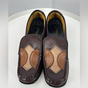 NWOB Vintage 1970 Quality Plus Handmade Leather‎ Loafers Brown Tan 8.5